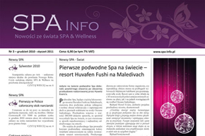 Numer gazetki SPA-Info, logo, projekt graficzny oraz dtp. 