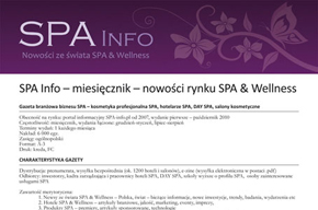 Ulotka reklamowa - cennik gazetki SPA - Info. 