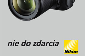 Reklama aparatu NIKON D90, format 10x20 - przód - projekt na zaliczenie. 